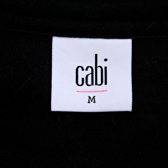 CAbi Sprint Athleisure Striped Zip Up Cotton Blend Jacket Black White Women M - Picture 9 of 10